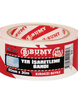 Yer İşaretleme Bandı Kırmızı Beyaz
