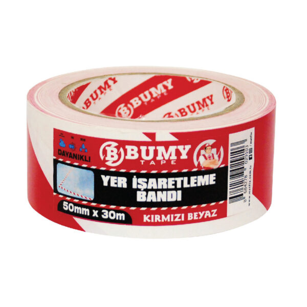 Yer İşaretleme Bandı Yer İşaretleme Bandı Kırmızı Beyaz