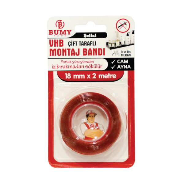 VHB Çift Taraflı Montaj Bandı 18mm x 2m